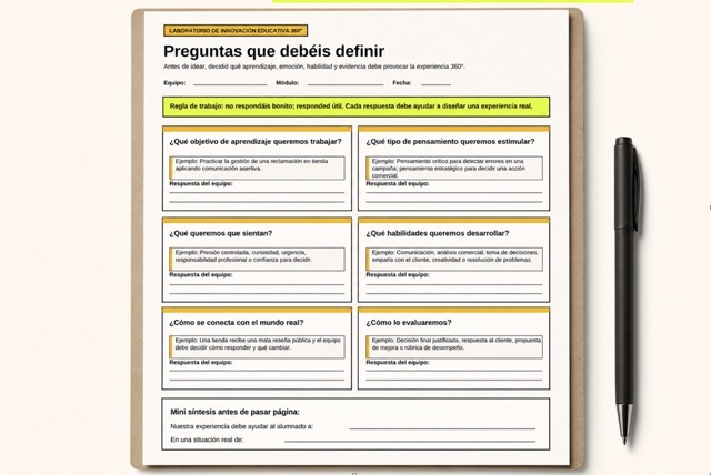 Plantilla de trabajo para definir el reto del simulador 360º