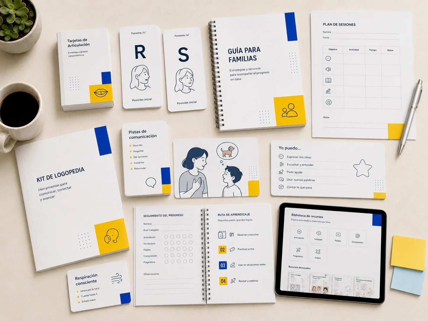 Kit de logopedia con guía para familias y recursos